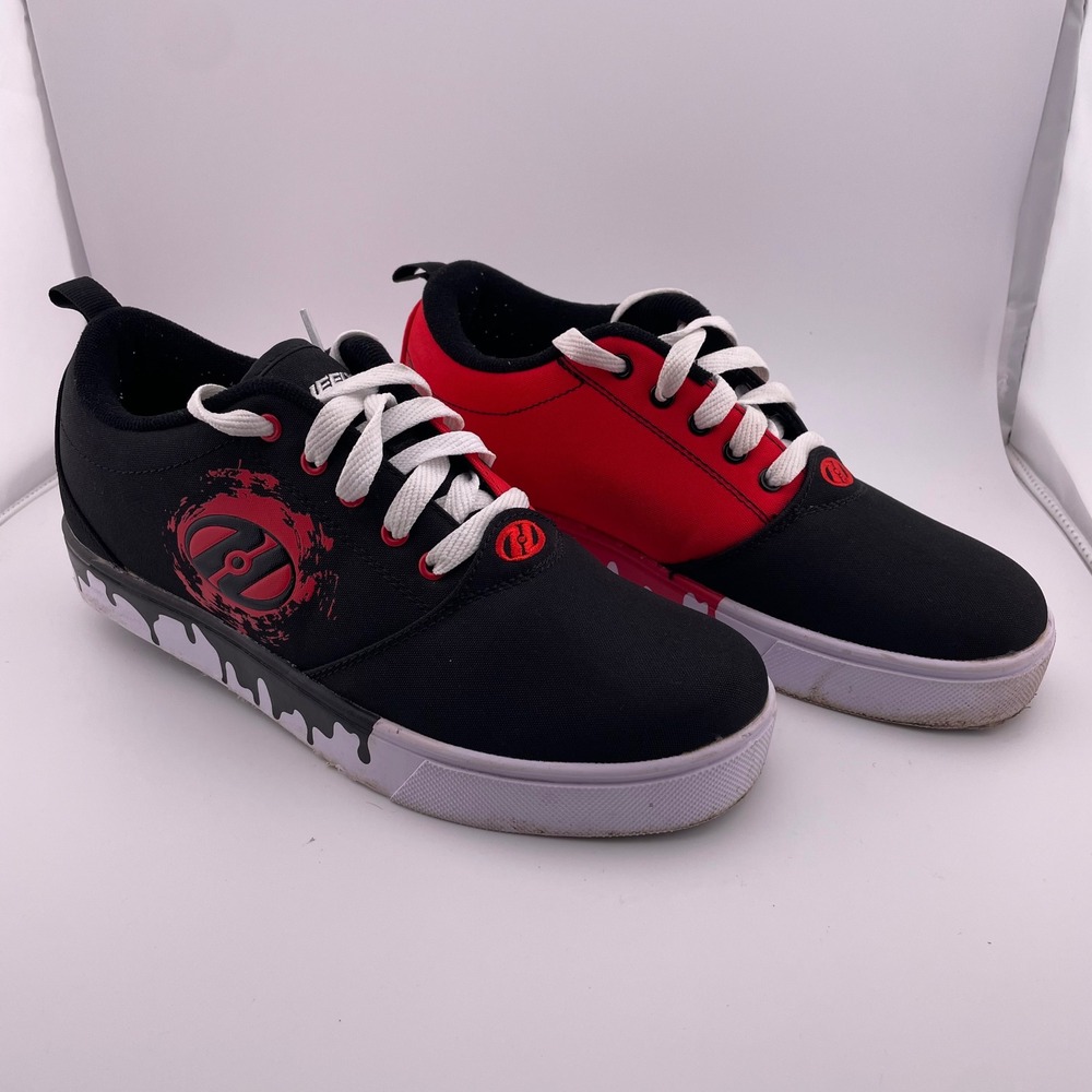 Heelys Pro 20 Drips Skate Shoes‎ Red Black Canvas Mens 8 Womens 9 HES10349